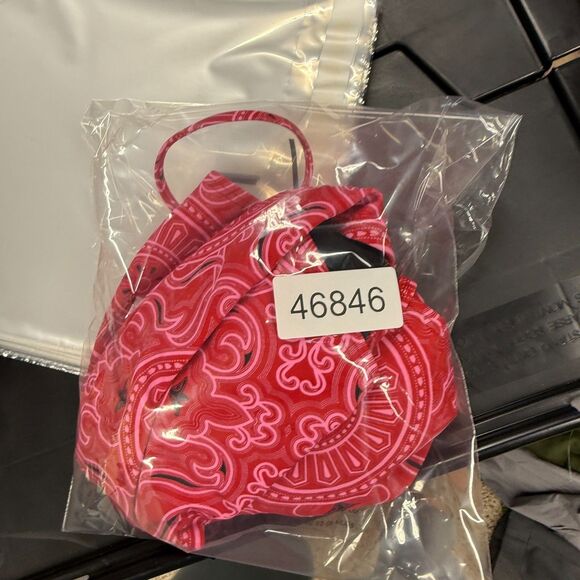 Venus Swimsuit Women 10 Pink Geometric V-Neck Sleeveless One Piece Swimwear - Picture 4 of 4